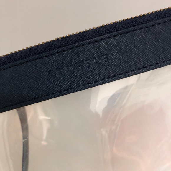 TRUFFLE CLEAR CROSSBODY BAG NAVY BLUE 100% LEATHER - Picture 6 of 6